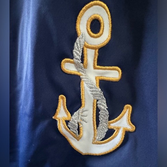 COCOSHIP Women's 50s Retro Navy Blue Nautical Maillot Anchors Away Swimsuit - Picture 12 of 12